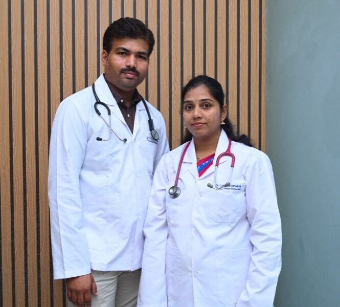 Dr. Tejo Phanindra P and Dr. Lakshmi Mrudula V together