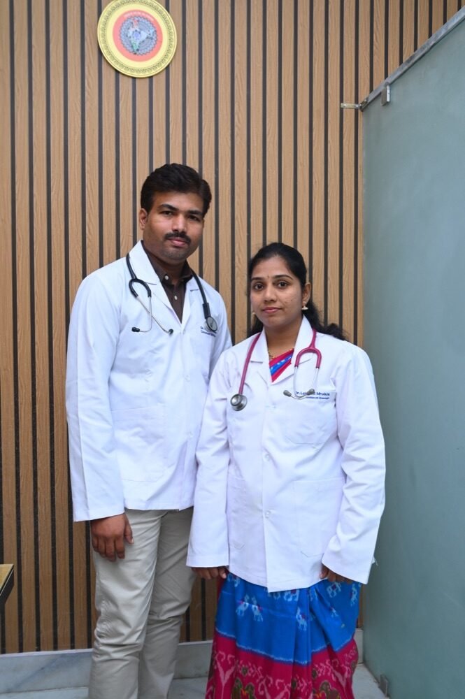 Dr. Tejo Phanindra P and Dr. Lakshmi Mrudula V together